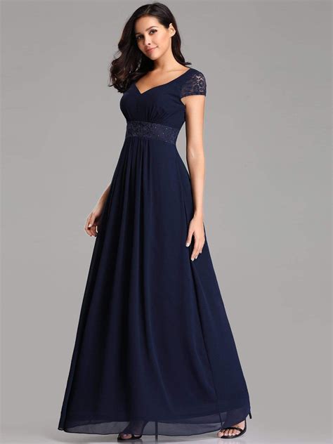 navy blue long dresses for wedding